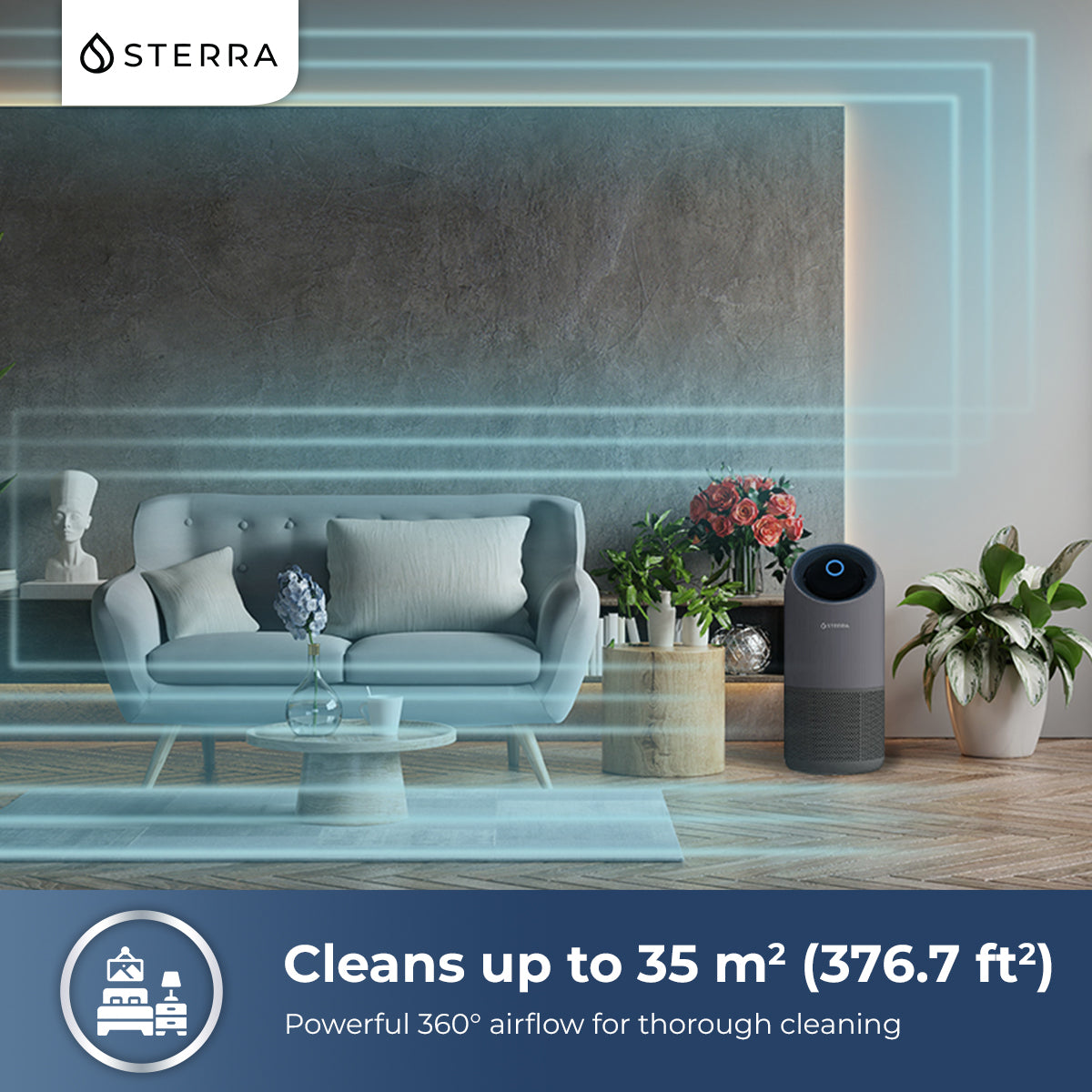 Sterra Moon™ Air Purifier + Free Hotel Smart Aroma Diffuser